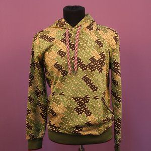 Burberry Green  Brown Tan Monogram Hoodie